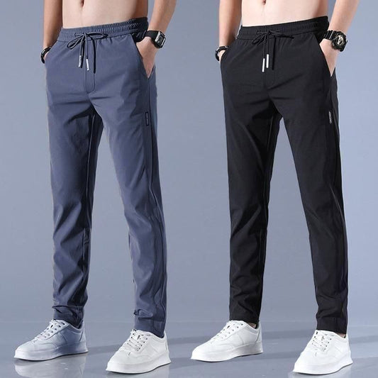 Buy1 Get 1 Free PREMIUM MEN'S HIGH STRETCH SKINNY LYCRA PANTS(Black & Gray)
